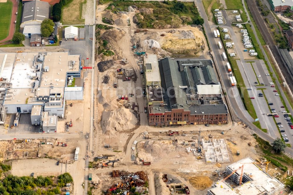 Aerial image Kleve - Development area of industrial wasteland Bensdorp- Gelaende in Kleve in the state North Rhine-Westphalia, Germany