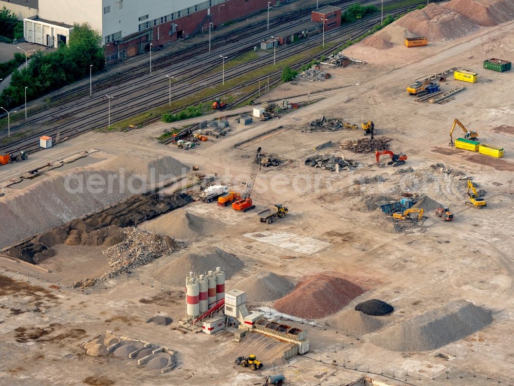 Aerial photograph Bochum - Development area of industrial wasteland of Bochum Perspektive 2022 GmbH on Hauptstrasse through the demolition company Johannes Landwehr Abbruchunternehmen GmbH in Bochum in North Rhine-Westphalia, Germany