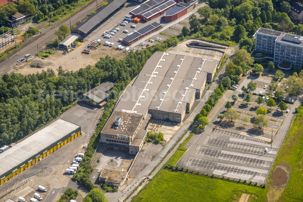 Aerial photograph Dortmund - development area of industrial wasteland Deggingstrasse on Head quarter DSW21 Dortmunder Stadtwerke AG in the district Westfalendamm-Nord in Dortmund in the state North Rhine-Westphalia