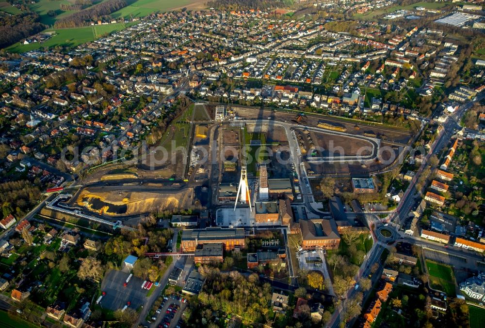 Herten from the bird's eye view: Development area of industrial wasteland at the former mine Schlaegel und Eisen in Herten in the state North Rhine-Westphalia