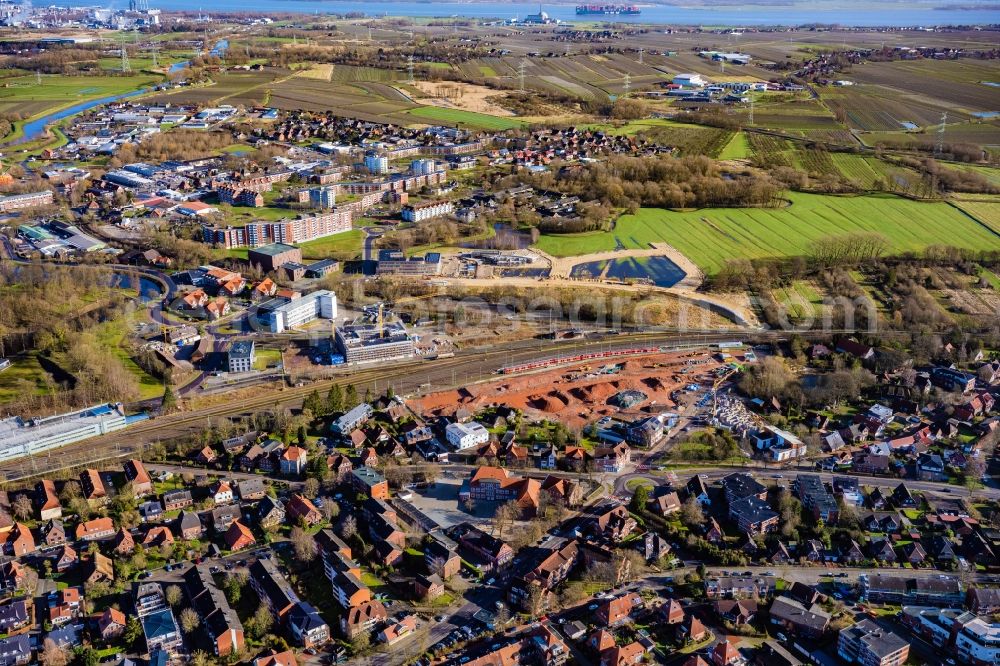 Aerial photograph Stade - Development area of industrial wasteland in Stade in the state Lower Saxony, Germany