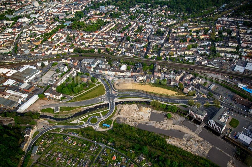 Aerial image Hagen - Development area of industrial wasteland formerly Akku-Gelaende on Wehringhauser Strasse in Hagen in the state North Rhine-Westphalia