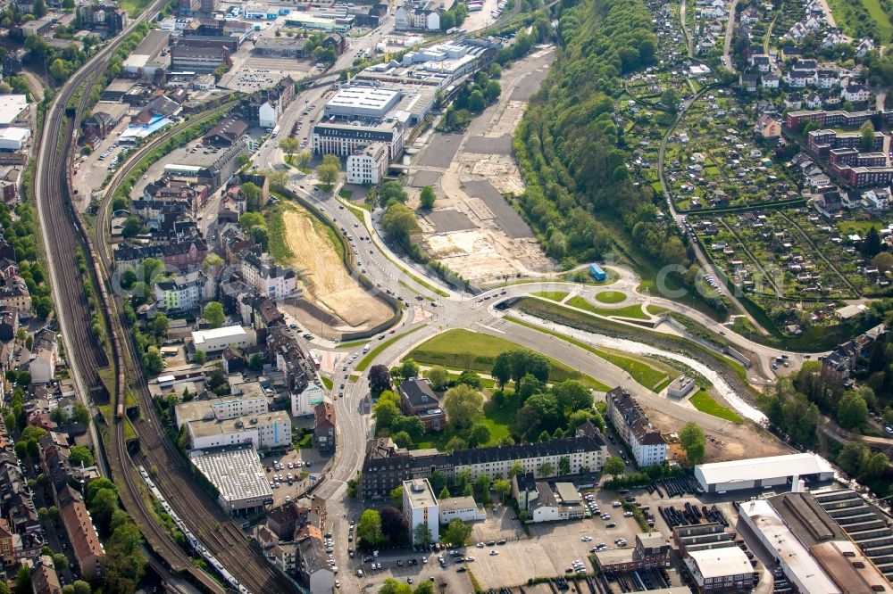 Hagen from above - Development area of industrial wasteland formerly Akku-Gelaende on Wehringhauser Strasse in Hagen in the state North Rhine-Westphalia