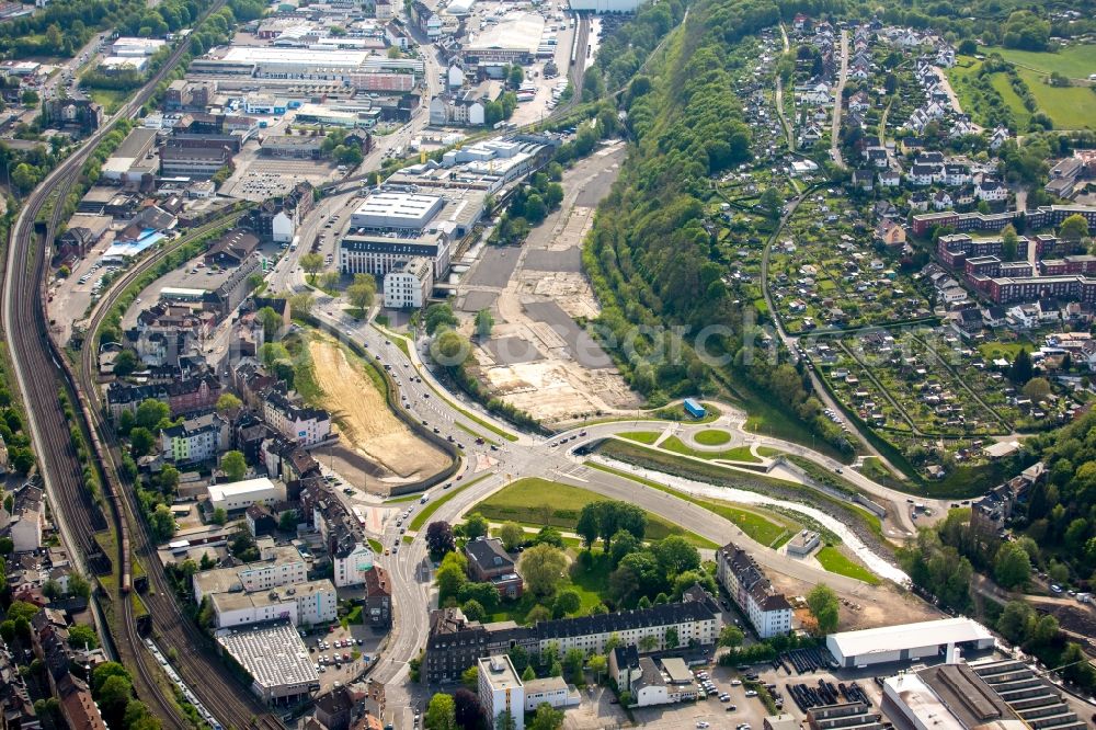 Aerial photograph Hagen - Development area of industrial wasteland formerly Akku-Gelaende on Wehringhauser Strasse in Hagen in the state North Rhine-Westphalia