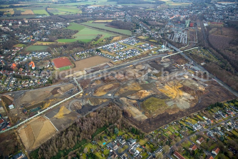 Aerial photograph Gelsenkirchen - Development area of industrial wasteland formerly heating plant Marlerstrasse in the district Gelsenkirchen-Nord in Gelsenkirchen in the state North Rhine-Westphalia