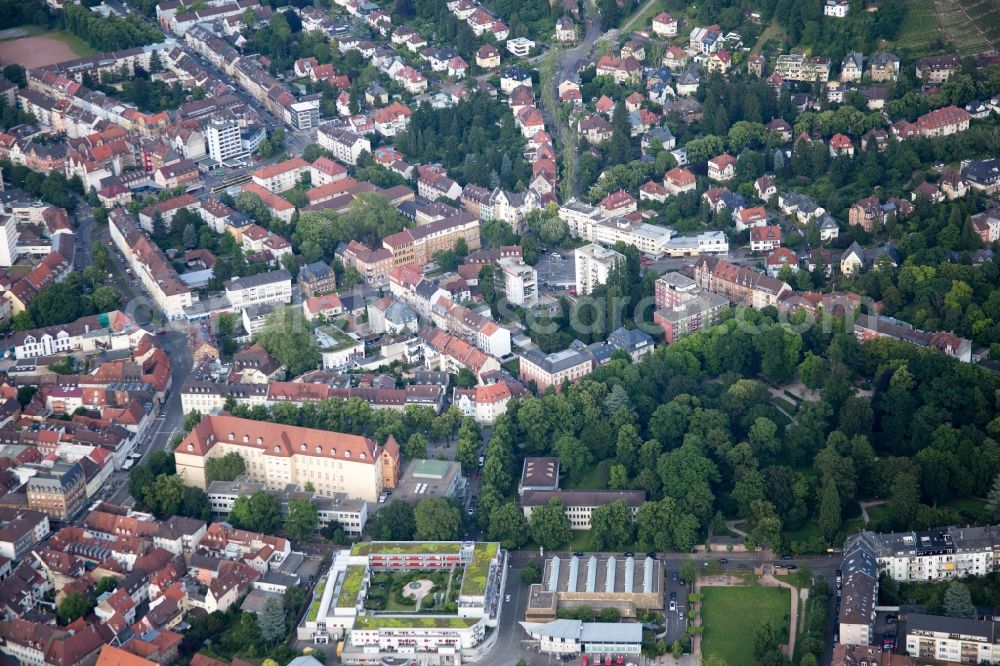 Aerial image Karlsruhe - Development area of industrial wasteland ehemaliges Pfaff-Gelaende jetzt Raumfabrik in the district Durlach in Karlsruhe in the state Baden-Wuerttemberg