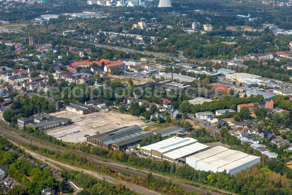 Herne from the bird's eye view: Development area of industrial wasteland on Fabrikstrasse in Herne in the state North Rhine-Westphalia, Germany