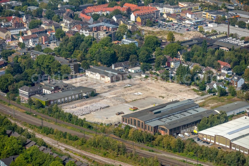 Aerial image Herne - Development area of industrial wasteland on Fabrikstrasse in Herne in the state North Rhine-Westphalia, Germany