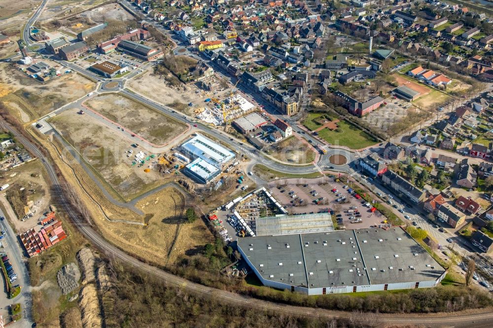 Aerial photograph Dorsten - Development area of industrial wasteland Fuerst-Leopold-Allee in the district Hervest in Dorsten in the state North Rhine-Westphalia