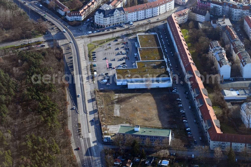 Aerial image Berlin - Development area of industrial wasteland Fuststrasse - Mentelinstrasse - Rummelsburger Strasse in Berlin in Germany