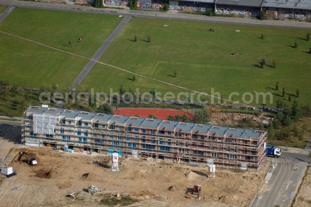 Aerial photograph Berlin - Development area of industrial wasteland Gelaende of Alten Schlachthof on Eldenaer Strasse - Thaerstrasse in the district Friedrichshain in Berlin, Germany