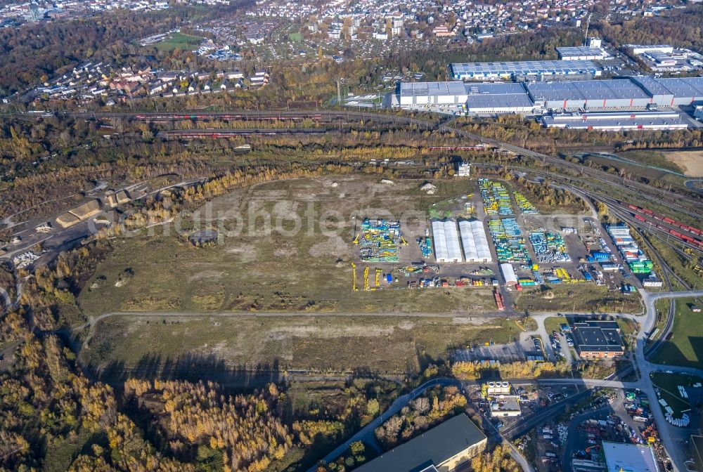 Aerial photograph Dortmund - Development area of the industrial chain on the site of the former Westfalenhuette at the Thyssenkrupp area in Dortmund, North Rhine-Westphalia