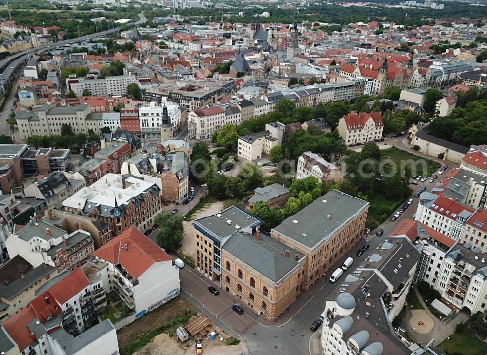 Halle (Saale) from the bird's eye view: Development area of industrial wasteland Gottesackertrasse - Toepferplan in Halle (Saale) in the state Saxony-Anhalt, Germany