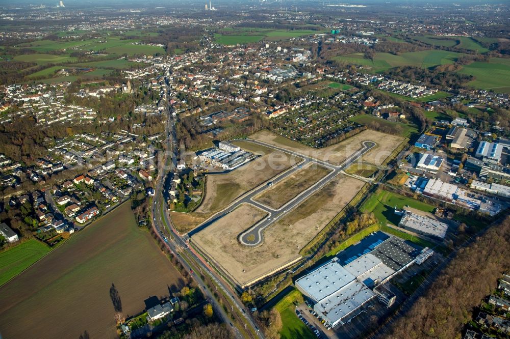 Aerial image Bochum - Development area of industrial wasteland Hiltrop on Castroper Hellweg in Bochum in the state North Rhine-Westphalia