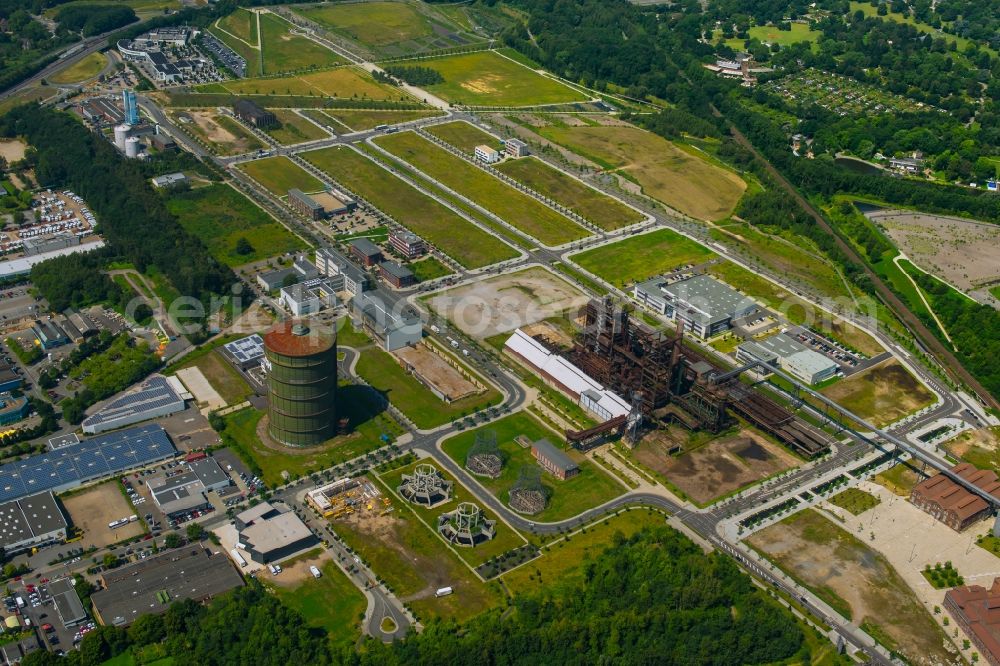 Aerial image Dortmund - Development area of industrial wasteland Kompetenzzentren the TechnologieZentrumDortmund on the future location PHOENIX West in Dortmund in the state North Rhine-Westphalia