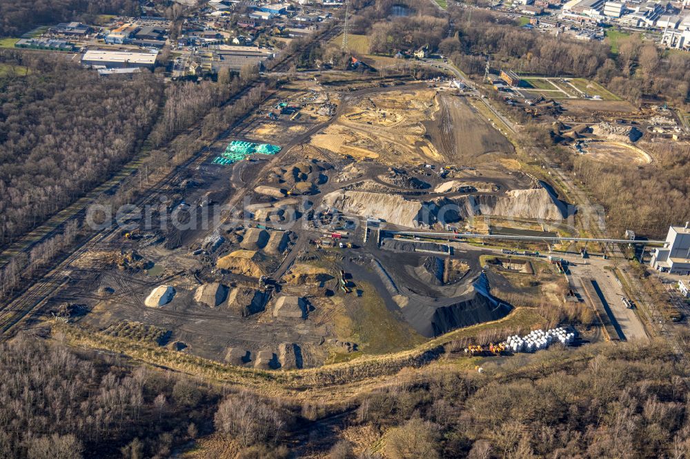 Aerial image Lippholthausen - Development area of industrial wasteland on street Moltkestrasse in Lippholthausen at Ruhrgebiet in the state North Rhine-Westphalia, Germany