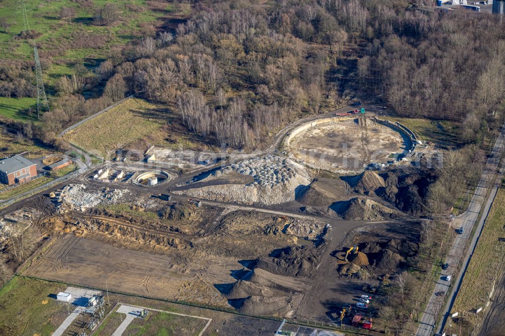 Lippholthausen from above - Development area of industrial wasteland on street Moltkestrasse in Lippholthausen at Ruhrgebiet in the state North Rhine-Westphalia, Germany