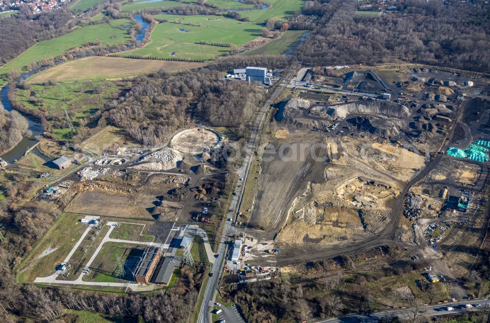 Lippholthausen from the bird's eye view: Development area of industrial wasteland on street Moltkestrasse in Lippholthausen at Ruhrgebiet in the state North Rhine-Westphalia, Germany