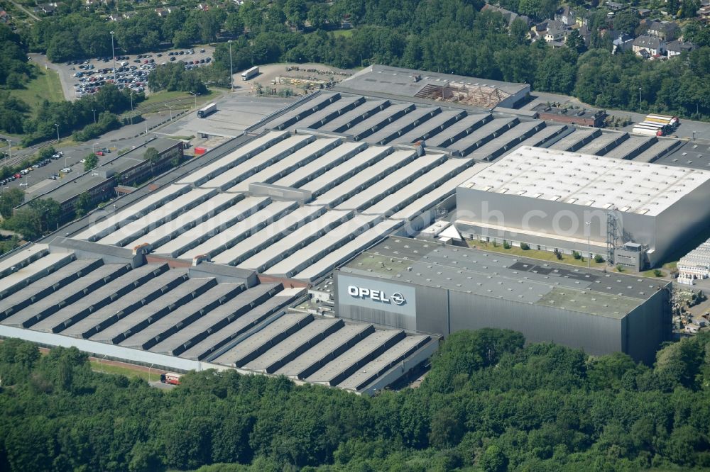 Bochum from above - Development area of industrial wasteland OPEL Werk III in Bochum in the state North Rhine-Westphalia