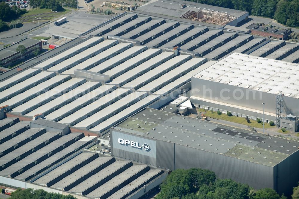 Aerial image Bochum - Development area of industrial wasteland OPEL Werk III in Bochum in the state North Rhine-Westphalia