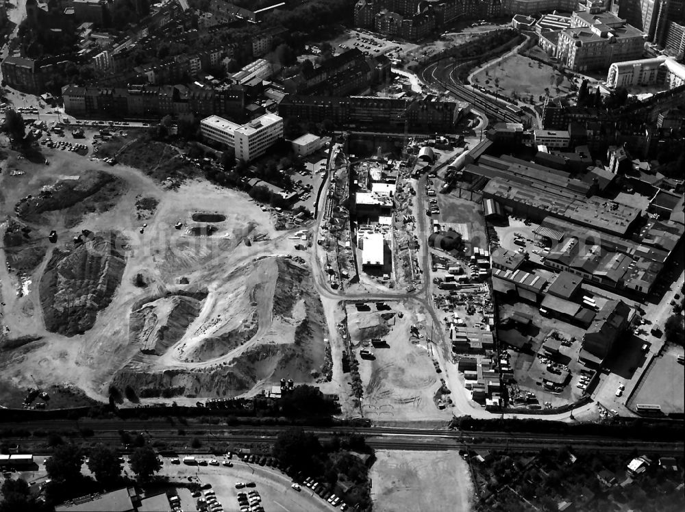 Aerial image Düsseldorf - Development area of industrial wasteland in the district Oberbilk in Duesseldorf in the state North Rhine-Westphalia, Germany