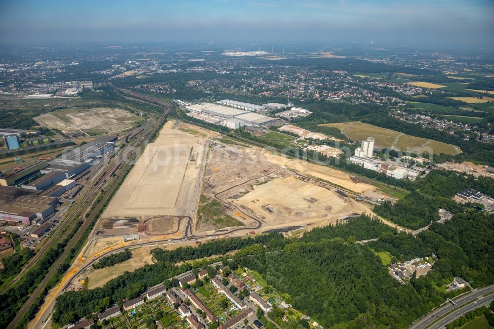 Aerial image Dortmund - Development area of industrial wasteland on Rueschebrinkstrasse in the district Scharnhorst in Dortmund in the state North Rhine-Westphalia, Germany