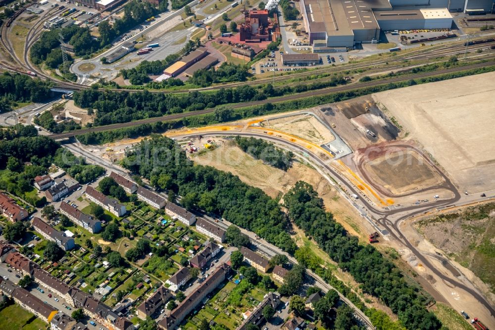 Aerial photograph Dortmund - Development area of industrial wasteland on Rueschebrinkstrasse in the district Scharnhorst in Dortmund in the state North Rhine-Westphalia, Germany