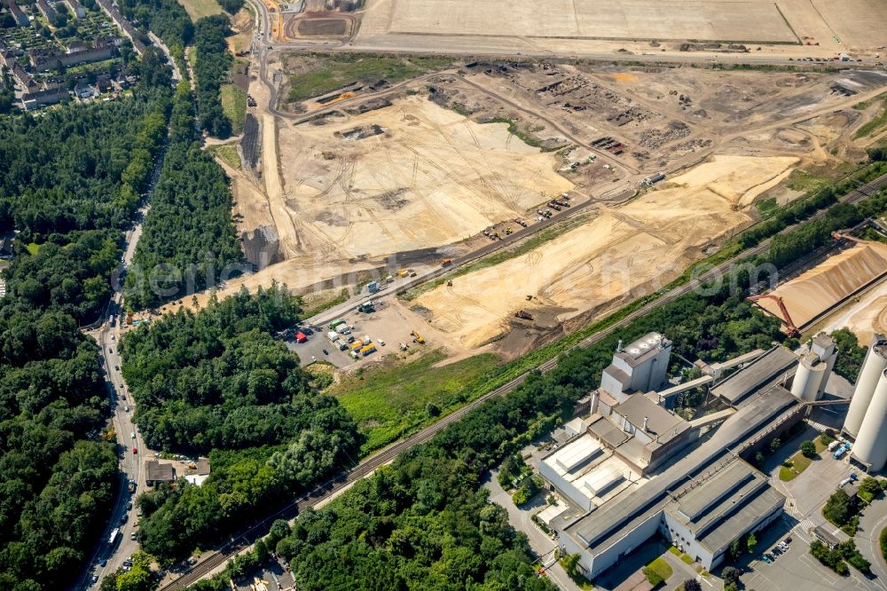 Aerial image Dortmund - Development area of industrial wasteland on Rueschebrinkstrasse in the district Scharnhorst in Dortmund in the state North Rhine-Westphalia, Germany