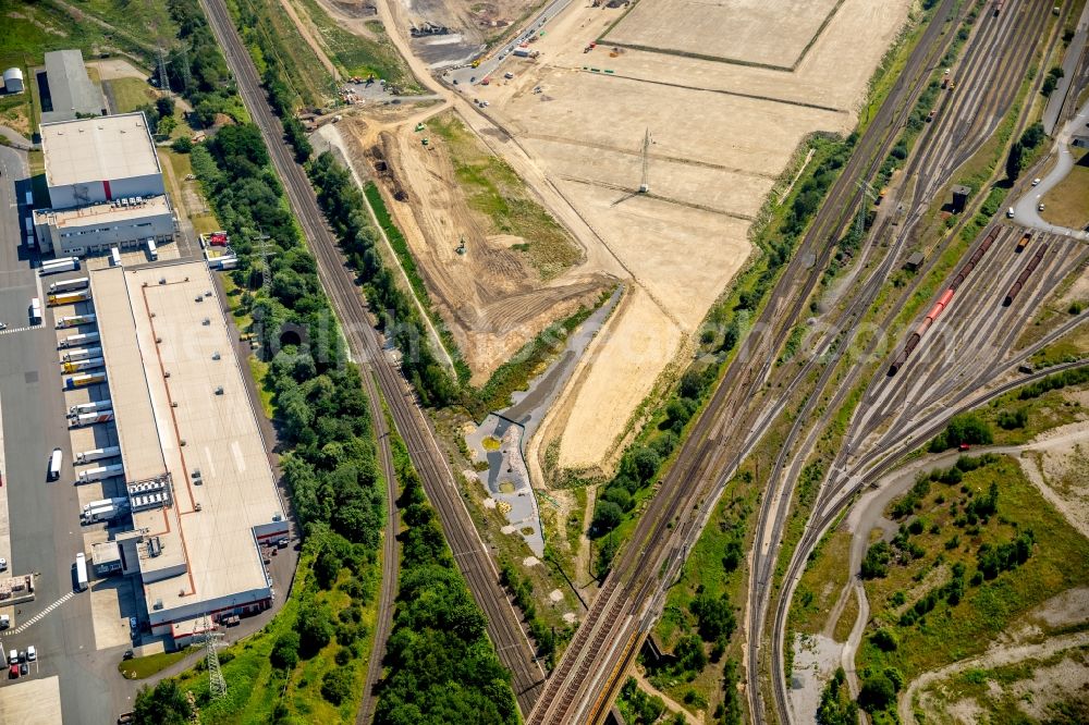 Aerial photograph Dortmund - Development area of industrial wasteland on Rueschebrinkstrasse in the district Scharnhorst in Dortmund in the state North Rhine-Westphalia, Germany