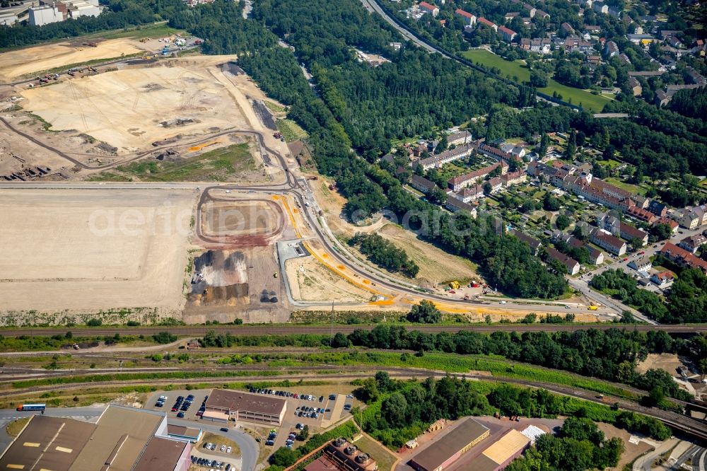 Aerial photograph Dortmund - Development area of industrial wasteland on Rueschebrinkstrasse in the district Scharnhorst in Dortmund in the state North Rhine-Westphalia, Germany