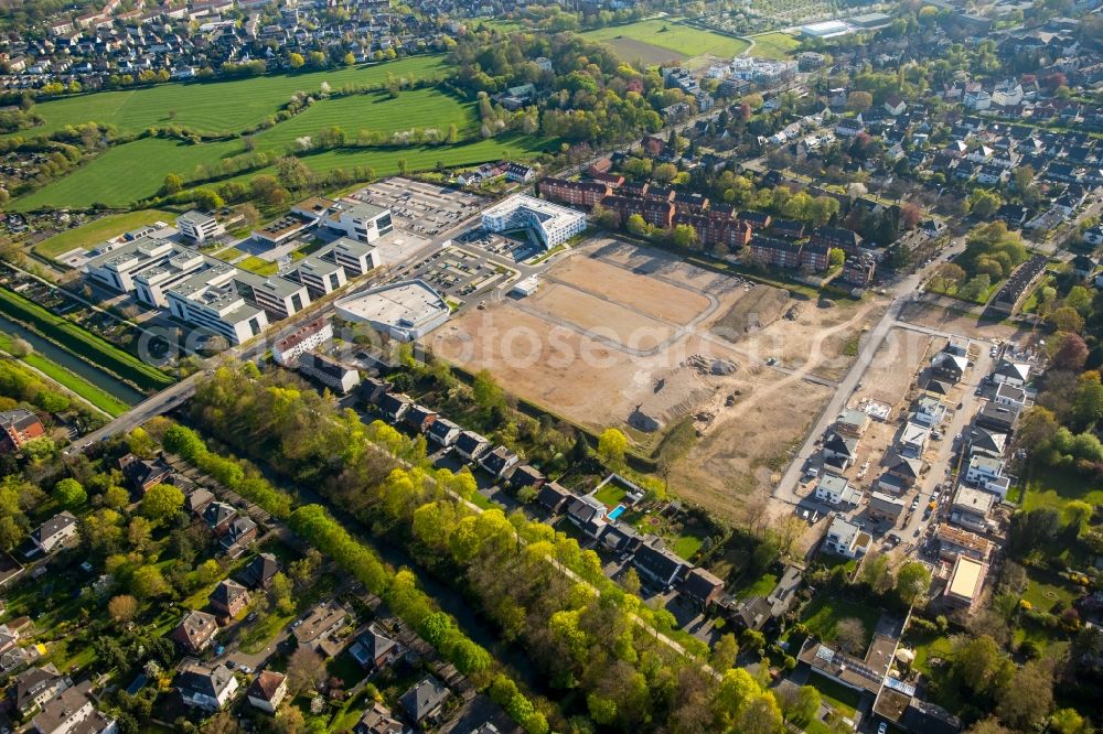 Aerial image Hamm - Development area of the industrial wasteland Paracelsuspark and new development Science Quarter in Hamm in the state of North Rhine-Westphalia