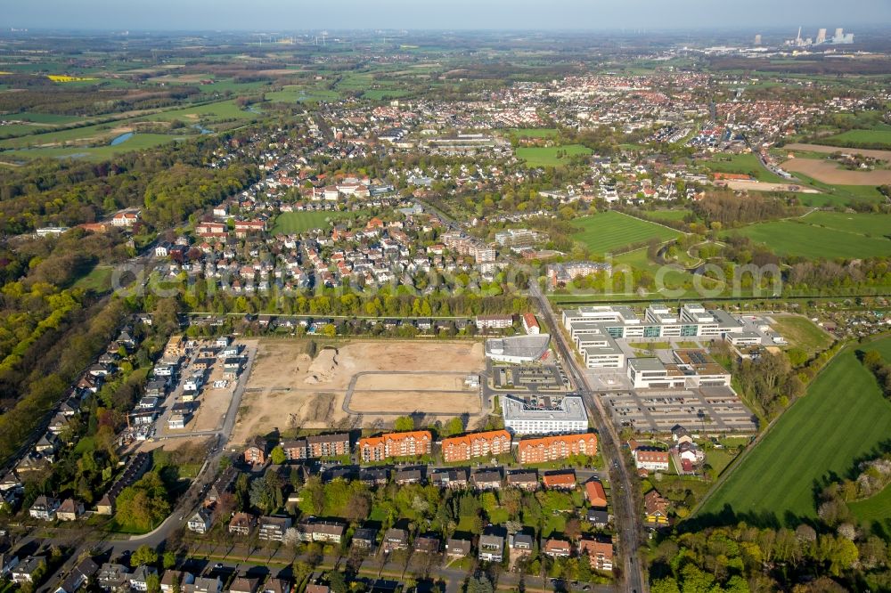 Aerial photograph Hamm - Development area of the industrial wasteland Paracelsuspark and new development Science Quarter in Hamm in the state of North Rhine-Westphalia