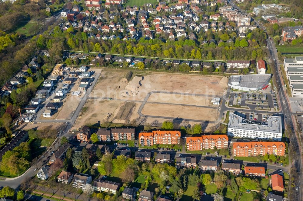 Hamm from above - Development area of the industrial wasteland Paracelsuspark and new development Science Quarter in Hamm in the state of North Rhine-Westphalia