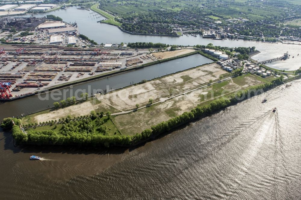 Hamburg from above - Development area of industrial wasteland on Petroleumhafen in Hamburg in Hamburg, Germany