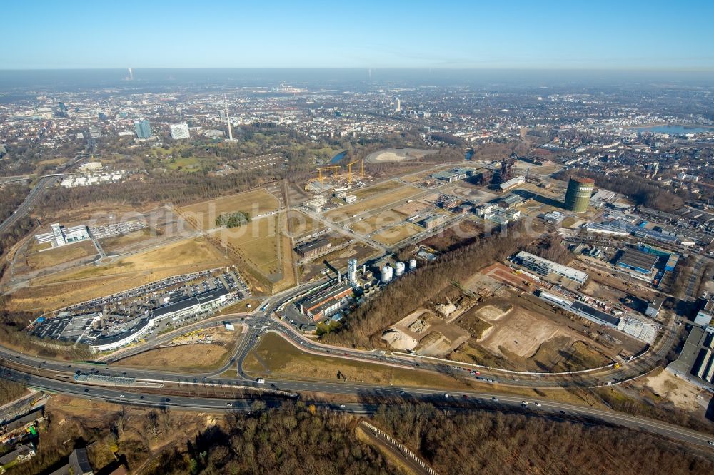 Dortmund from the bird's eye view: Development area of industrial wasteland Phoenix-West in the district Hoerde in Dortmund in the state North Rhine-Westphalia