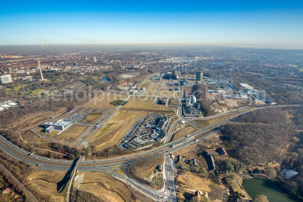 Aerial image Dortmund - Development area of industrial wasteland Phoenix-West in the district Hoerde in Dortmund in the state North Rhine-Westphalia