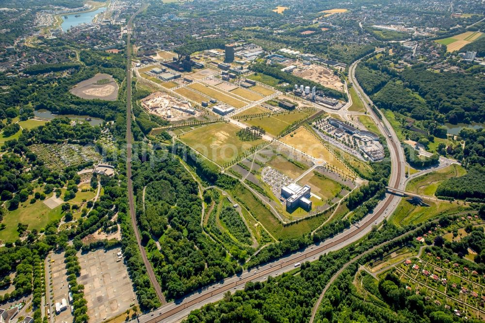 Aerial image Dortmund - Development area of industrial wasteland Phoenix-West in the district Hoerde in Dortmund in the state North Rhine-Westphalia