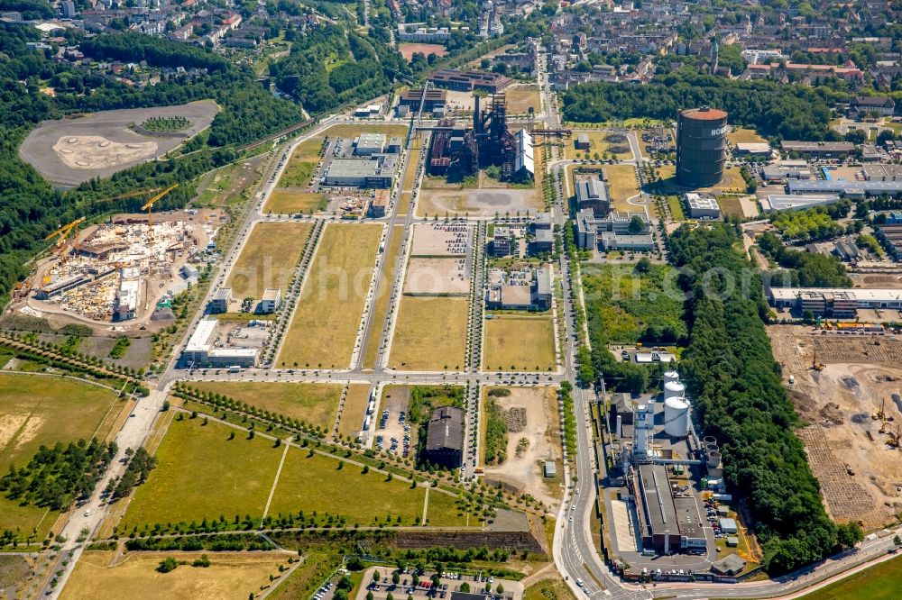 Dortmund from above - Development area of industrial wasteland Phoenix-West in the district Hoerde in Dortmund in the state North Rhine-Westphalia