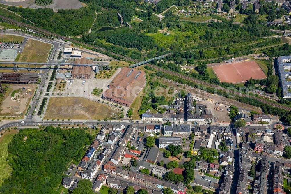 Dortmund from above - Development area of industrial wasteland Phoenix-West in the district Hoerde in Dortmund in the state North Rhine-Westphalia