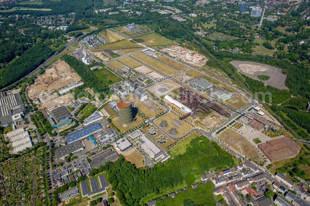 Dortmund from the bird's eye view: Development area of industrial wasteland Phoenix-West in the district Hoerde in Dortmund in the state North Rhine-Westphalia