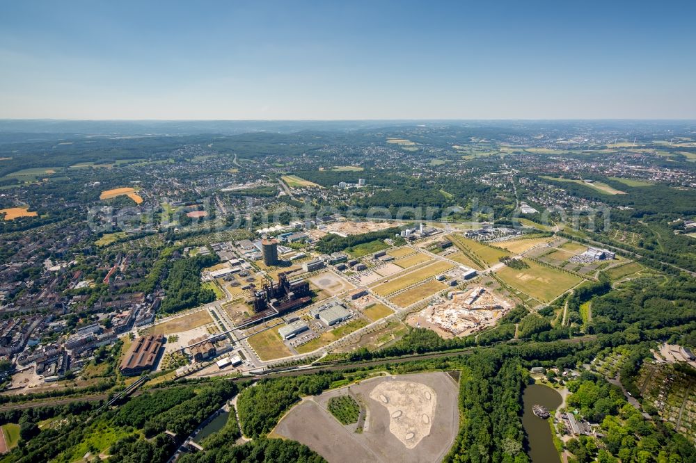 Aerial image Dortmund - Development area of industrial wasteland Phoenix-West in the district Hoerde in Dortmund in the state North Rhine-Westphalia