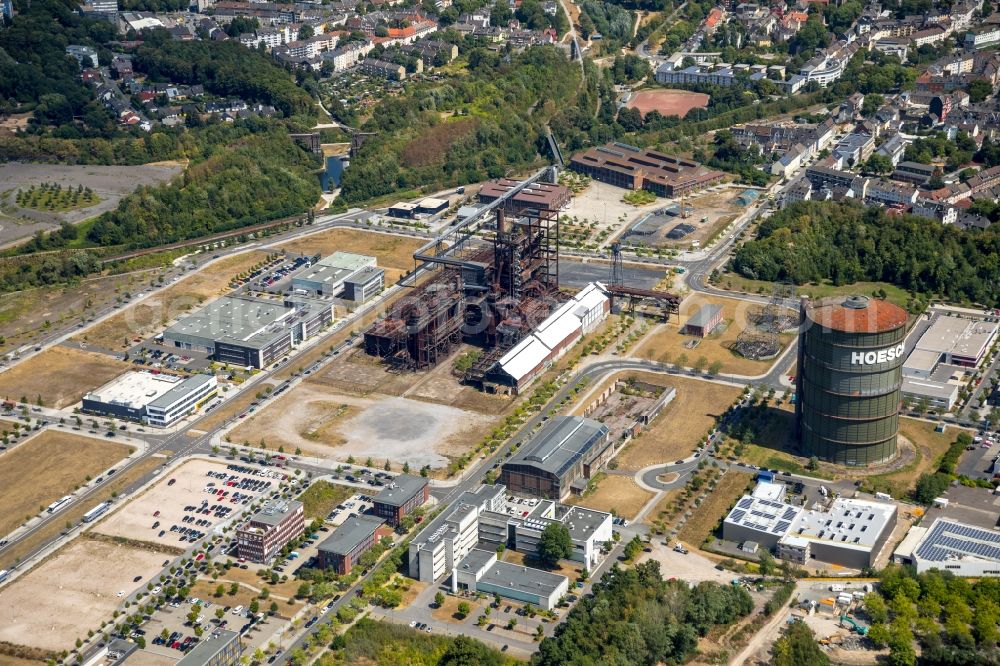 Dortmund from above - Development area of industrial wasteland Phoenix-West in the district Hoerde in Dortmund in the state North Rhine-Westphalia