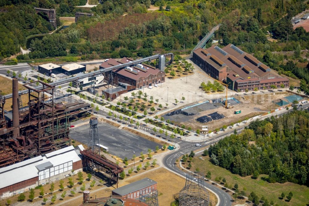 Dortmund from the bird's eye view: Development area of industrial wasteland Phoenix-West in the district Hoerde in Dortmund in the state North Rhine-Westphalia