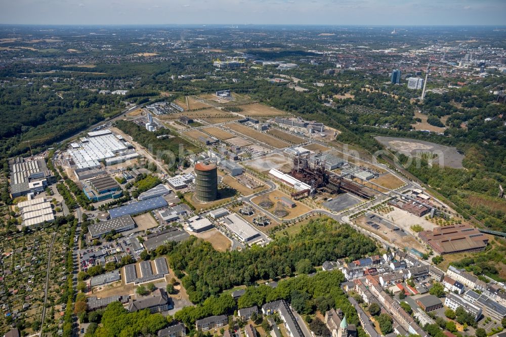 Dortmund from above - Development area of industrial wasteland Phoenix-West in the district Hoerde in Dortmund in the state North Rhine-Westphalia