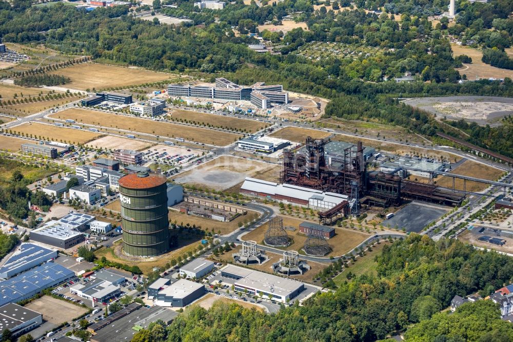 Dortmund from above - Development area of industrial wasteland Phoenix-West in the district Hoerde in Dortmund in the state North Rhine-Westphalia