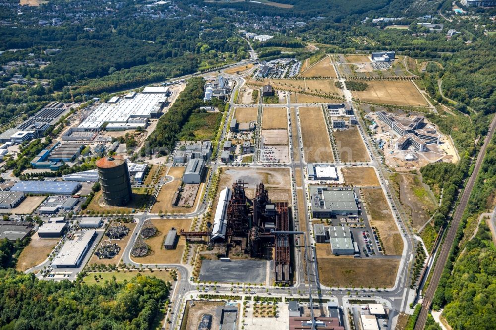 Dortmund from above - Development area of industrial wasteland Phoenix-West in the district Hoerde in Dortmund in the state North Rhine-Westphalia