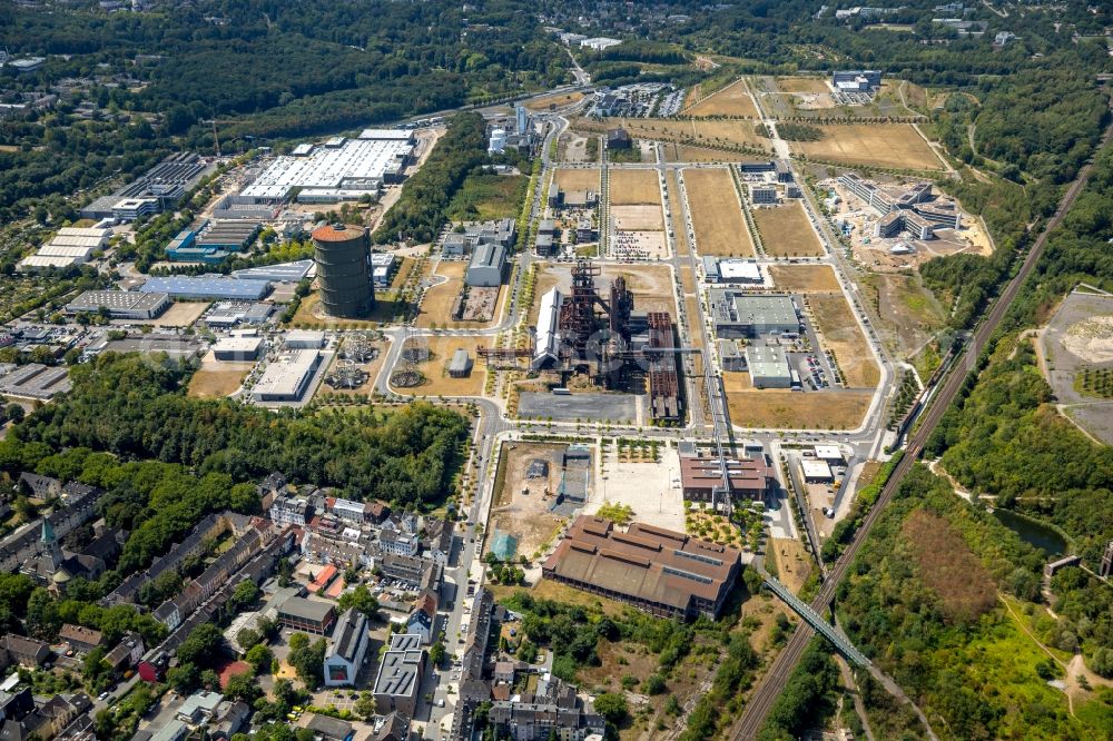 Dortmund from above - Development area of industrial wasteland Phoenix-West in the district Hoerde in Dortmund in the state North Rhine-Westphalia