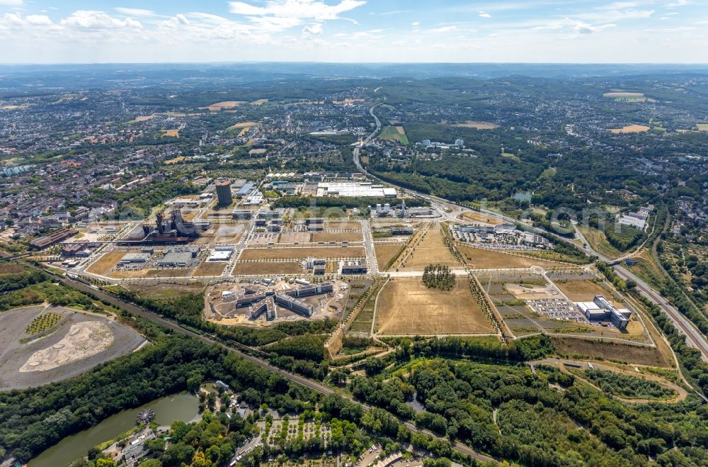 Dortmund from above - Development area of industrial wasteland Phoenix-West in the district Hoerde in Dortmund in the state North Rhine-Westphalia