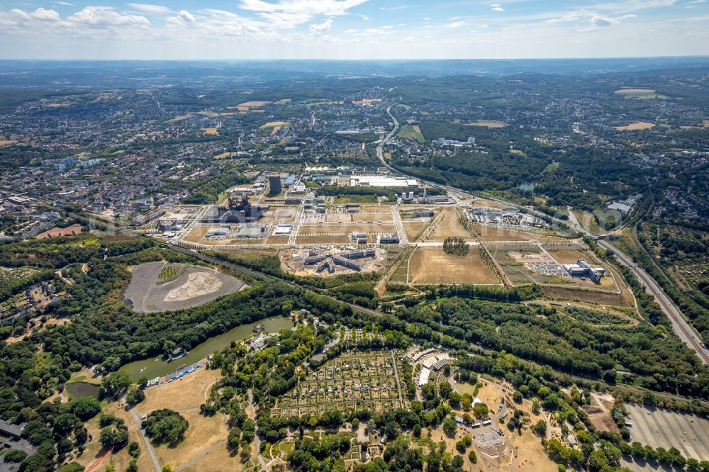 Dortmund from the bird's eye view: Development area of industrial wasteland Phoenix-West in the district Hoerde in Dortmund in the state North Rhine-Westphalia