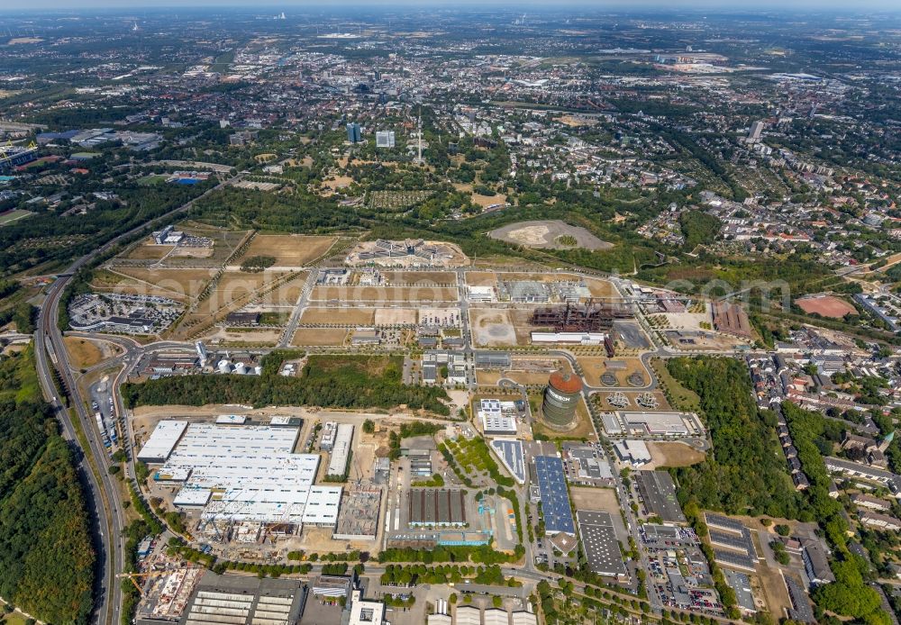 Dortmund from the bird's eye view: Development area of industrial wasteland Phoenix-West in the district Hoerde in Dortmund in the state North Rhine-Westphalia